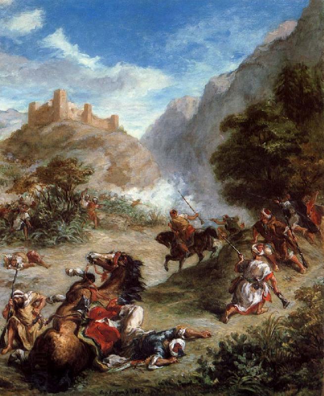 Eugene Delacroix Arabs, which affects up in the mountains China oil painting art